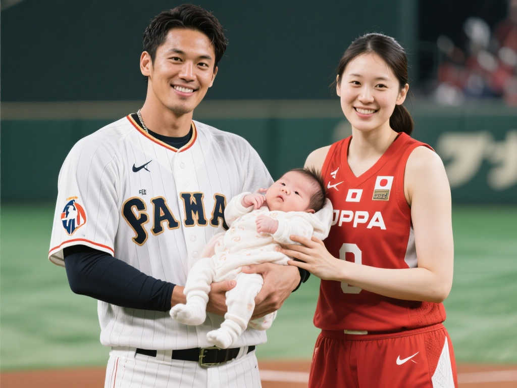 运动基因爆棚？👶大谷翔平喜迎女儿，母亲曾是日本女篮国手